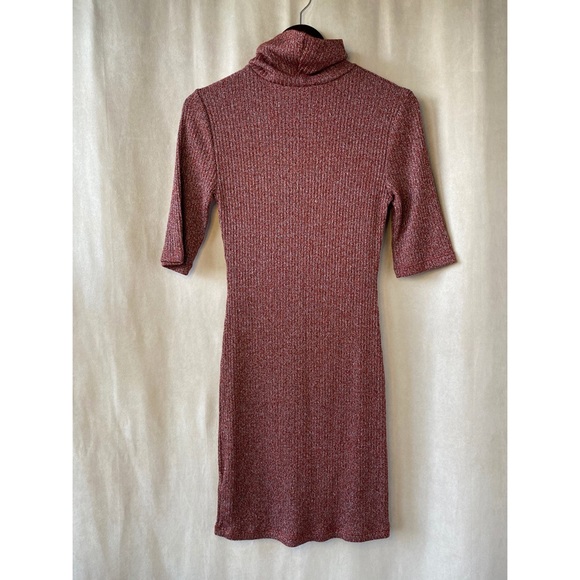 Topshop Heather Ribbed Knit Turtleneck Dress - Picture 5 of 6